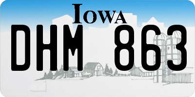 IA license plate DHM863