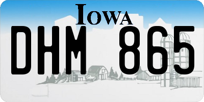 IA license plate DHM865