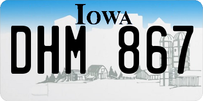 IA license plate DHM867