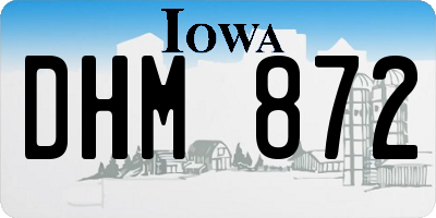 IA license plate DHM872