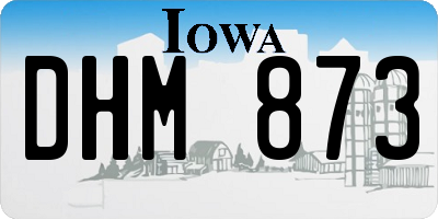 IA license plate DHM873