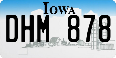 IA license plate DHM878