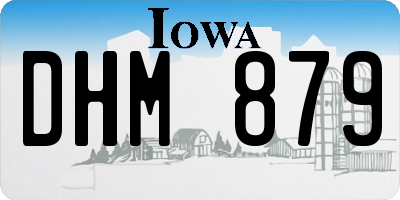 IA license plate DHM879