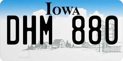 IA license plate DHM880