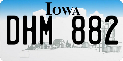 IA license plate DHM882