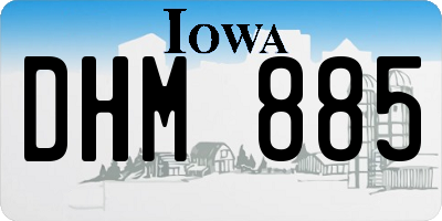 IA license plate DHM885