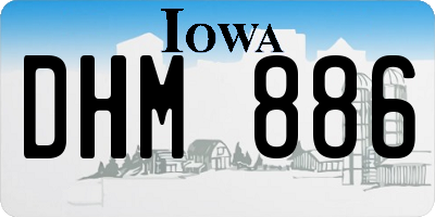 IA license plate DHM886