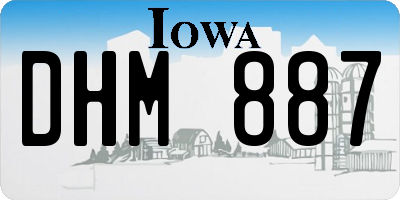 IA license plate DHM887