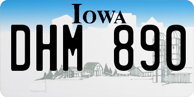 IA license plate DHM890