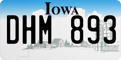 IA license plate DHM893