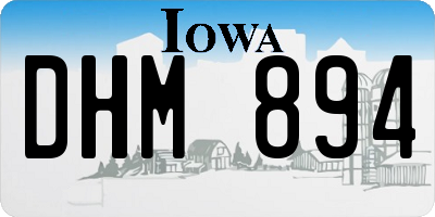 IA license plate DHM894