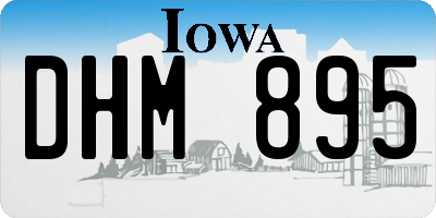 IA license plate DHM895