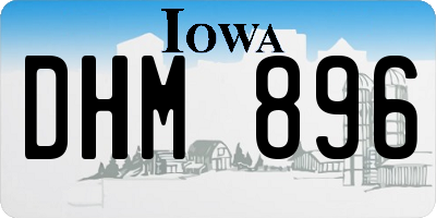 IA license plate DHM896