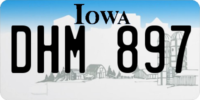 IA license plate DHM897