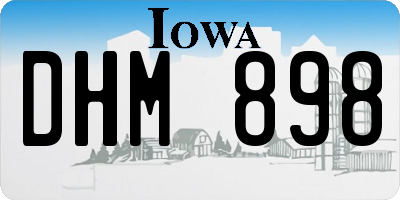 IA license plate DHM898