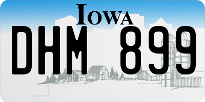 IA license plate DHM899