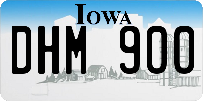 IA license plate DHM900