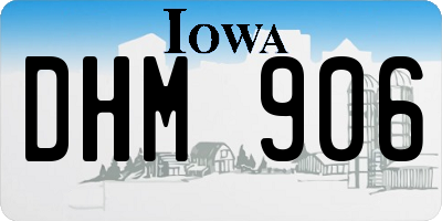 IA license plate DHM906