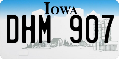 IA license plate DHM907