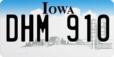 IA license plate DHM910