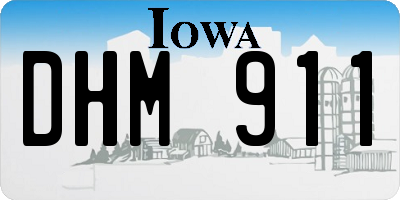 IA license plate DHM911