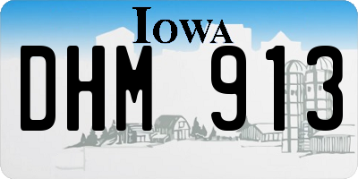 IA license plate DHM913