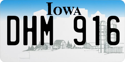 IA license plate DHM916