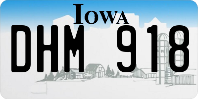 IA license plate DHM918