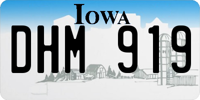 IA license plate DHM919