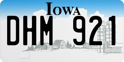 IA license plate DHM921