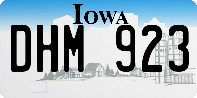 IA license plate DHM923