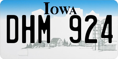 IA license plate DHM924