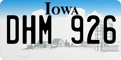 IA license plate DHM926