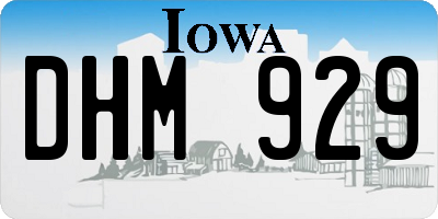 IA license plate DHM929