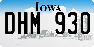 IA license plate DHM930