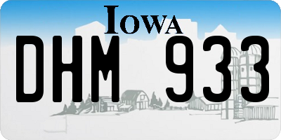 IA license plate DHM933