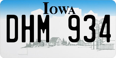 IA license plate DHM934