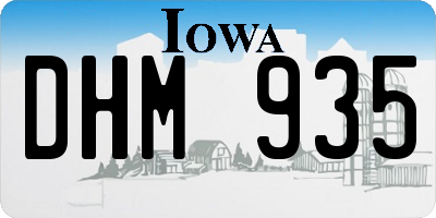 IA license plate DHM935