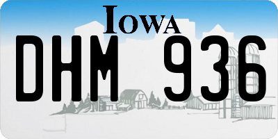 IA license plate DHM936