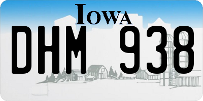 IA license plate DHM938