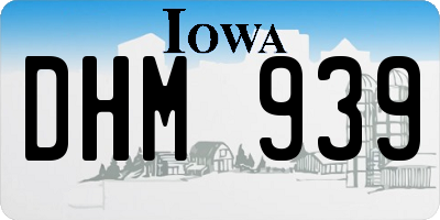 IA license plate DHM939