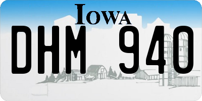 IA license plate DHM940