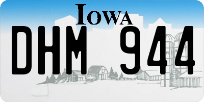 IA license plate DHM944