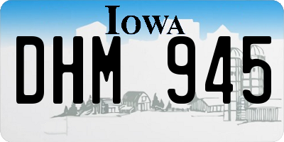 IA license plate DHM945