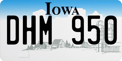 IA license plate DHM950