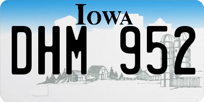 IA license plate DHM952