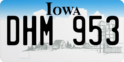 IA license plate DHM953