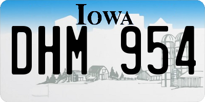 IA license plate DHM954