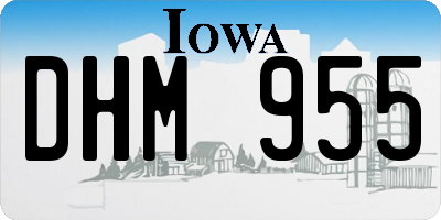 IA license plate DHM955