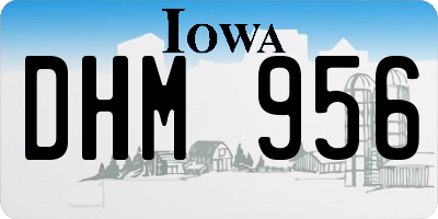 IA license plate DHM956